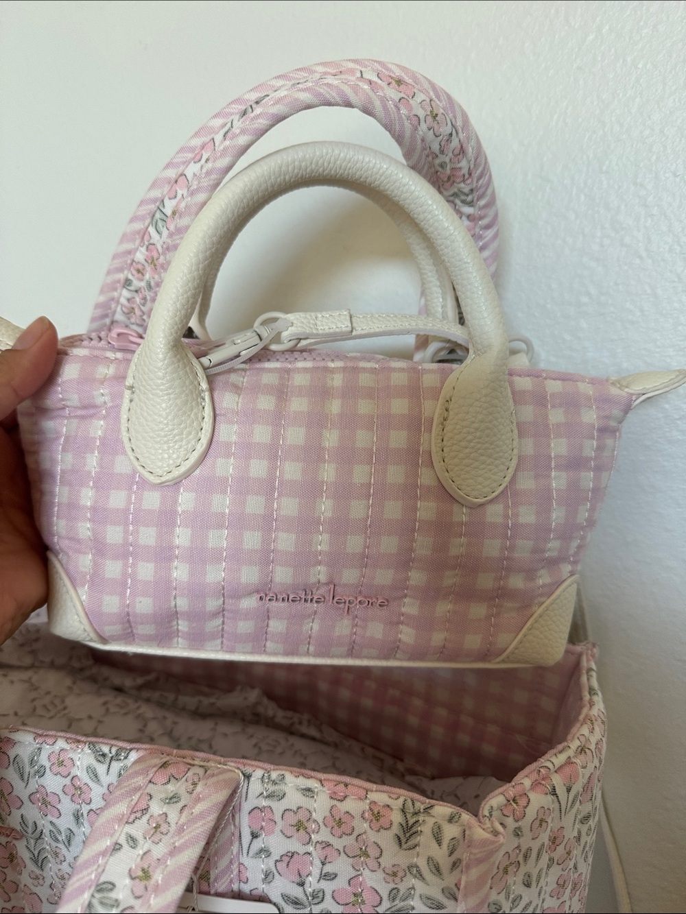 Nanette Lepore Pink Floral Tote Bag - Picture 3 of 10
